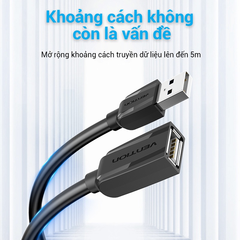 Cáp Mở Rộng USB Vention Cáp Dữ Liệu USB 2.0 3.0 Chiều Dài 0.5m / 1m / 1.5m / 2m / 3m
