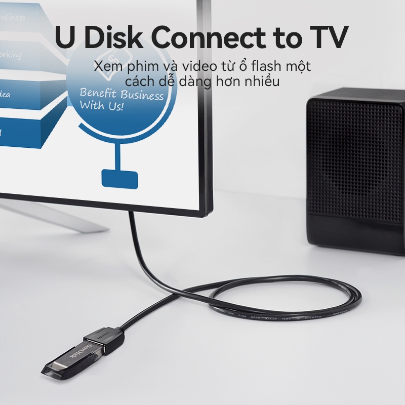 Cáp Mở Rộng USB Vention Cáp Dữ Liệu USB 2.0 3.0 Chiều Dài 0.5m / 1m / 1.5m / 2m / 3m