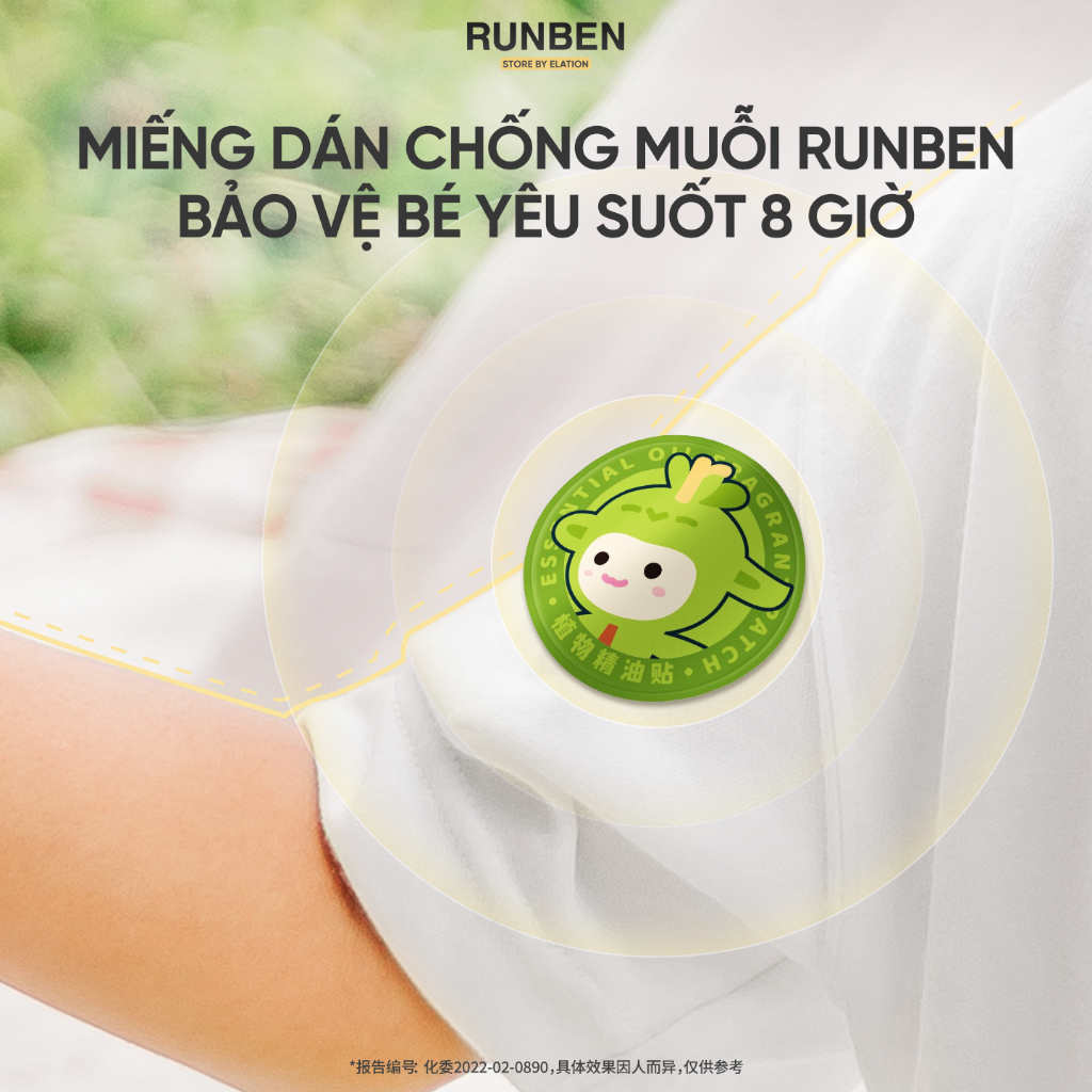 Miếng Dán Cao Cấp - Miếng Dán Chống Muỗi Cho Bé Runben Miếng Dán Tinh Dầu Tự Nhiên Miếng Dán Thơmùi Thảo Dược