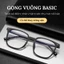 Gọng kính cận nữ nam phong cách Hàn Quốc mắt kính vuông không độ chống tia UV và ánh sáng xanh thay được tròng cận 548