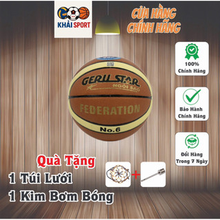 Bóng rổ B6 PU Federation - Geru Star (Tặng Kim Bơm & Lưới)