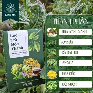 Trà Mát Gan Atiso Hoa Cúc - Làng Mai - 6 vị Mát Gan, Hạ Mỡ Máu, Men Gan Cao, Xơ Gan. Hộp 30 gói