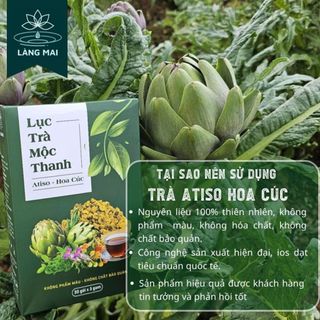 Trà Mát Gan Atiso Hoa Cúc - Làng Mai - 6 vị Mát Gan, Hạ Mỡ Máu, Men Gan Cao, Xơ Gan. Hộp 30 gói