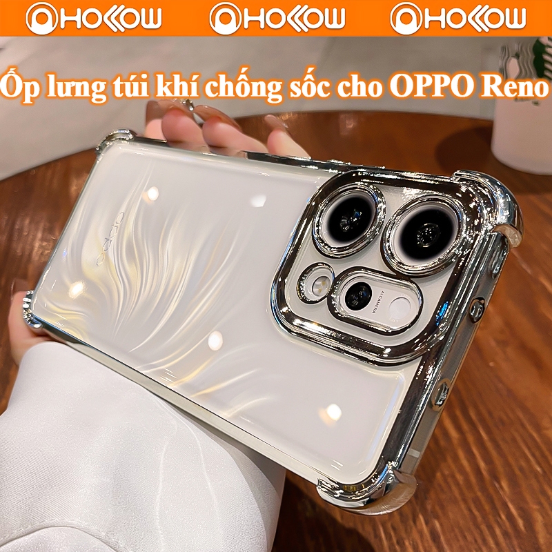 Ốp lưng trong suốt túi khí chống sốc cho OPPO Reno 5Z 6Z 6 7 8 10 11 12 13 14 Pro 11F 12F 13F 14F 5G