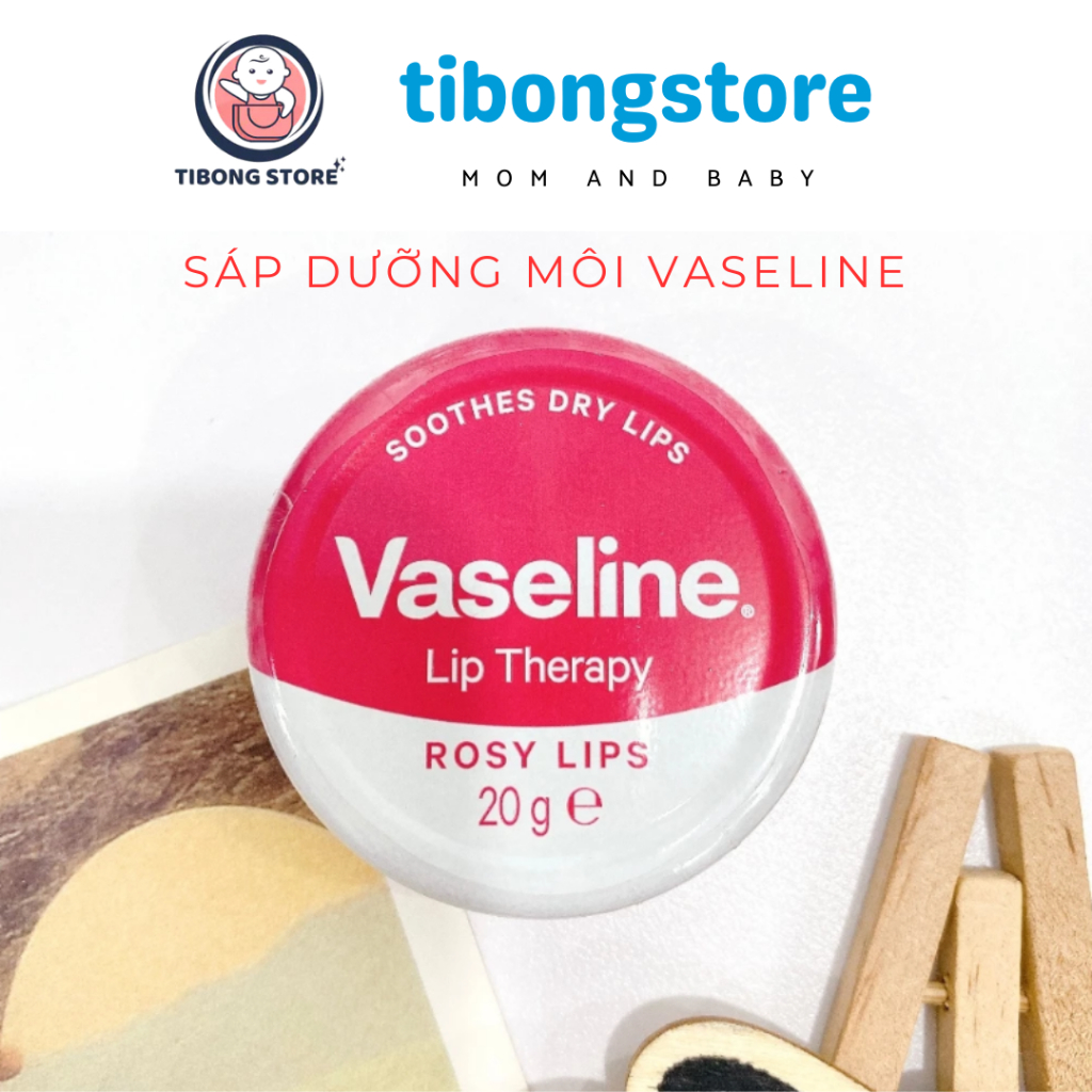 [UK] Sáp Dưỡng Môi Vaseline Lip Therapy Rosy Lips – hộp thiếc 20g
