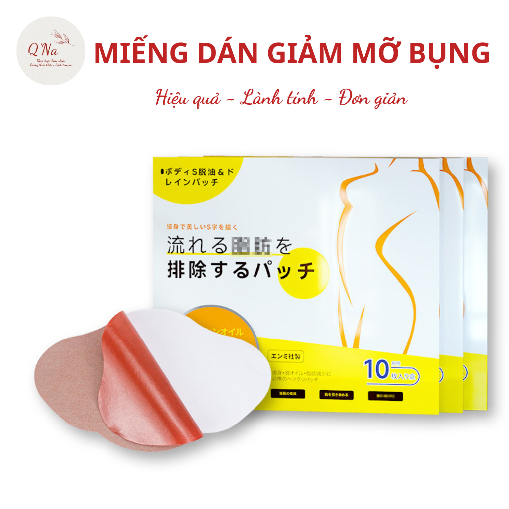 Giảm mỡ bụng, tăng cường chuyển hóa đào thải mỡ, giảm cân an toàn hiệu quả, miếng dán tiêu mỡ bụng