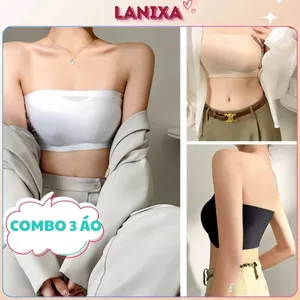 COMBO 3 Áo lót bra nữ su đúc mềm mát thoáng khí đệm lót mỏng nhẹ 3 nấc cài tiện lợi LANIXA B8883