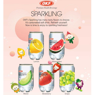Nước Ngọt Có Ga Giải Khát Hàn Quốc đủ vị trái cây OKF 350ml - CÔ THƯ MARKET