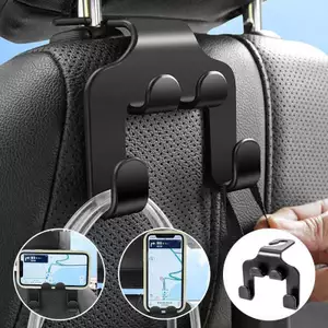 Móc treo lưng ghế ô tô tích hợp giá đỡ điện thoại, dày dặn và bền chắc, tiện lợi và thiết thực
