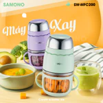 Combo ăn dặm hiện đại Samono nồi nấu cháo chậm 0.8L và máy xay 0.3L SW-SC08B và SW-MFC200 - BH 1 năm — ảnh 7