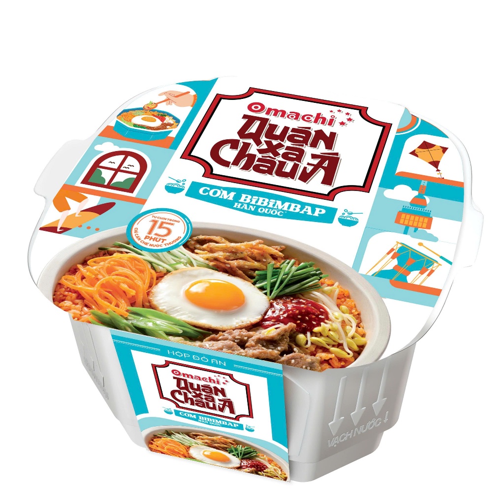 [Chọn loại] Combo Hộp đồ ăn Omachi Quán xá châu á - Cơm tự chín