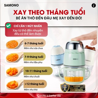 Máy xay thực phẩm mini đa năng Samono SW-MFC200, 8 lưỡi dao, dung tích 300ml, công suất 200W