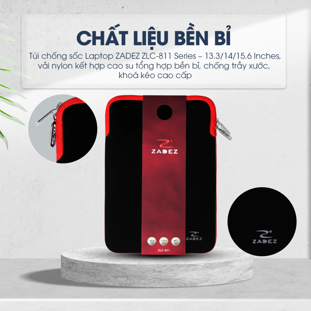 Túi Chống Sốc Laptop ZADEZ ZLC-811 Series – Đa Dạng Kích Thước 13.3/14/15.6 Inches, Chống Trầy Xước