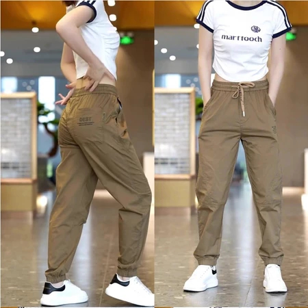 [Peinn]Quần Dài Thể Thao Dáng Jogger  Rộng chất kaki Phong Cách Đường Phố Thời Trang Xuân Thu Cho Nam Nữ