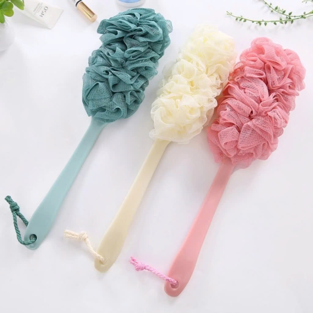 Product image Cây bông tắm có cán dài giúp kỳ cọ lưng dễ dàng, tẩy tế bào chết và massage thư giãn toàn thân 1