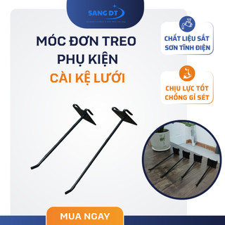 Móc đơn treo phụ kiện cài kệ lưới, móc treo siêu thị, phụ kiện điện điện thoại, tạp hóa sắt sơn tĩnh điện loại 15, 20cm