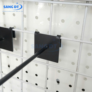 Móc đơn treo phụ kiện cài kệ lưới, móc treo siêu thị, phụ kiện điện điện thoại, tạp hóa sắt sơn tĩnh điện loại 15, 20cm