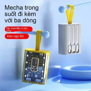 Pin dự phòng 20000mAh, dung lượng cao Sạc nhanh Sạc 4 thiết bị cùng lúc