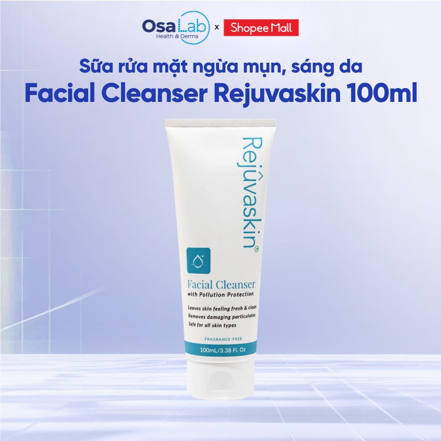Sữa rửa mặt loại bỏ bụi mịn, ngừa mụn, sáng da Facial Cleanser Rejuvaskin 100ml
