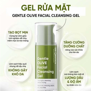 Gel Rửa Mặt DrCeutics Tạo Bọt Sạch Sâu Gentle Olive Facial Cleansing Gel (250g)