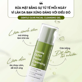 Gel Rửa Mặt DrCeutics Tạo Bọt Sạch Sâu Gentle Olive Facial Cleansing Gel (250g)