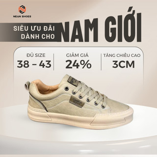 [ NEAN SHOES ] Giày Sneaker Nam NEAN Shoes Da Cao Cấp Đế Cao Su Đúc 4 Màu Nâu Đen Kem Trắng