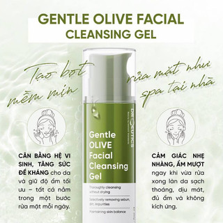 Sữa Rửa Mặt DrCeutics Hỗ Trợ Sạch Sâu, Dịu Nhẹ Cho Mọi Loại Da Gentle Olive Cleansing Foam (200ml)