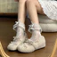 -GIÀY BÚP BÊ LÔNG NỮ SIÊU ẤM – TRẮNG/NÂU-SIZE 35-40
