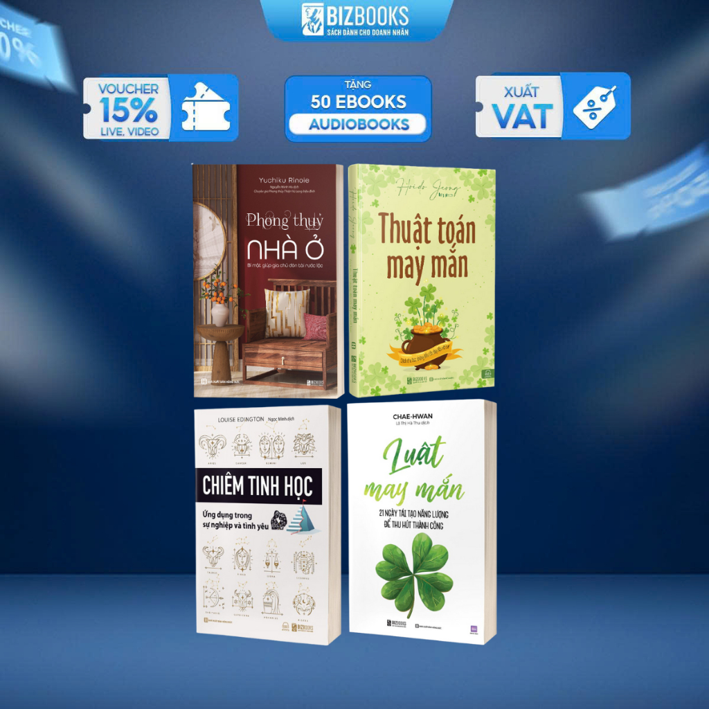 Sách Phong Thủy Nhà Ở, Thuật Toán May Mắn, Chiêm Tinh Học, Luật May Mắn - Bizbooks
