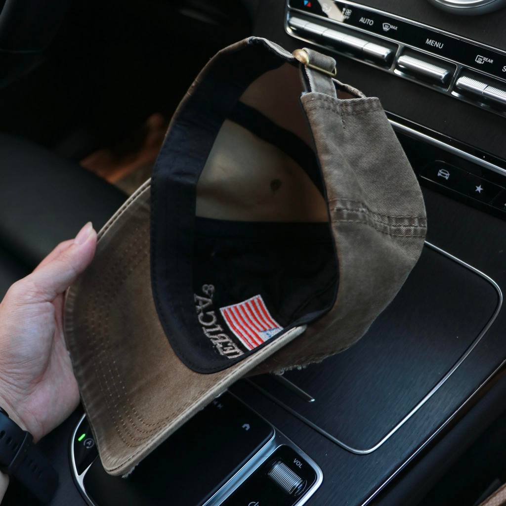 Nón nam, mũ lưỡi trai American3 phối vải jeans rách form đẹp thời trang đường phố (Ảnh thật)