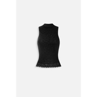 Áo OLV cổ lọ thun phối ren nữ tính Lace Turtleneck Tank Top nhiều màu quyến rũ phù hợp đi chơi