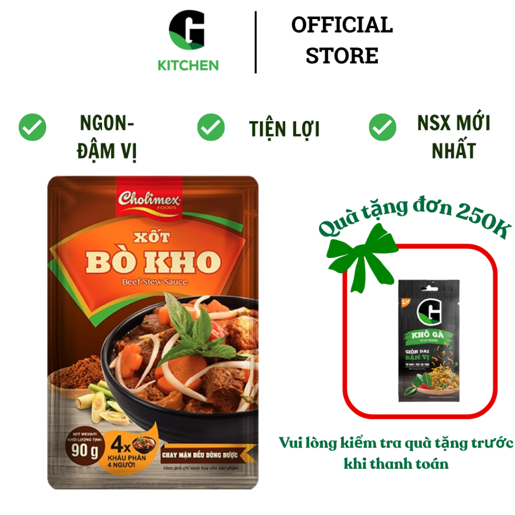 Xốt Bò Kho Cholimex G Kitchen 90g