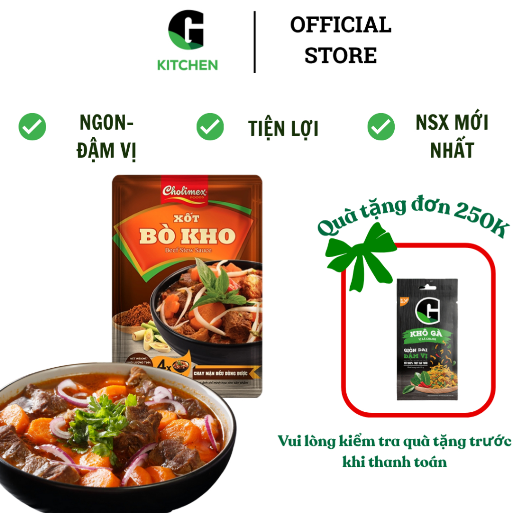 Xốt Bò Kho Cholimex G Kitchen 90g