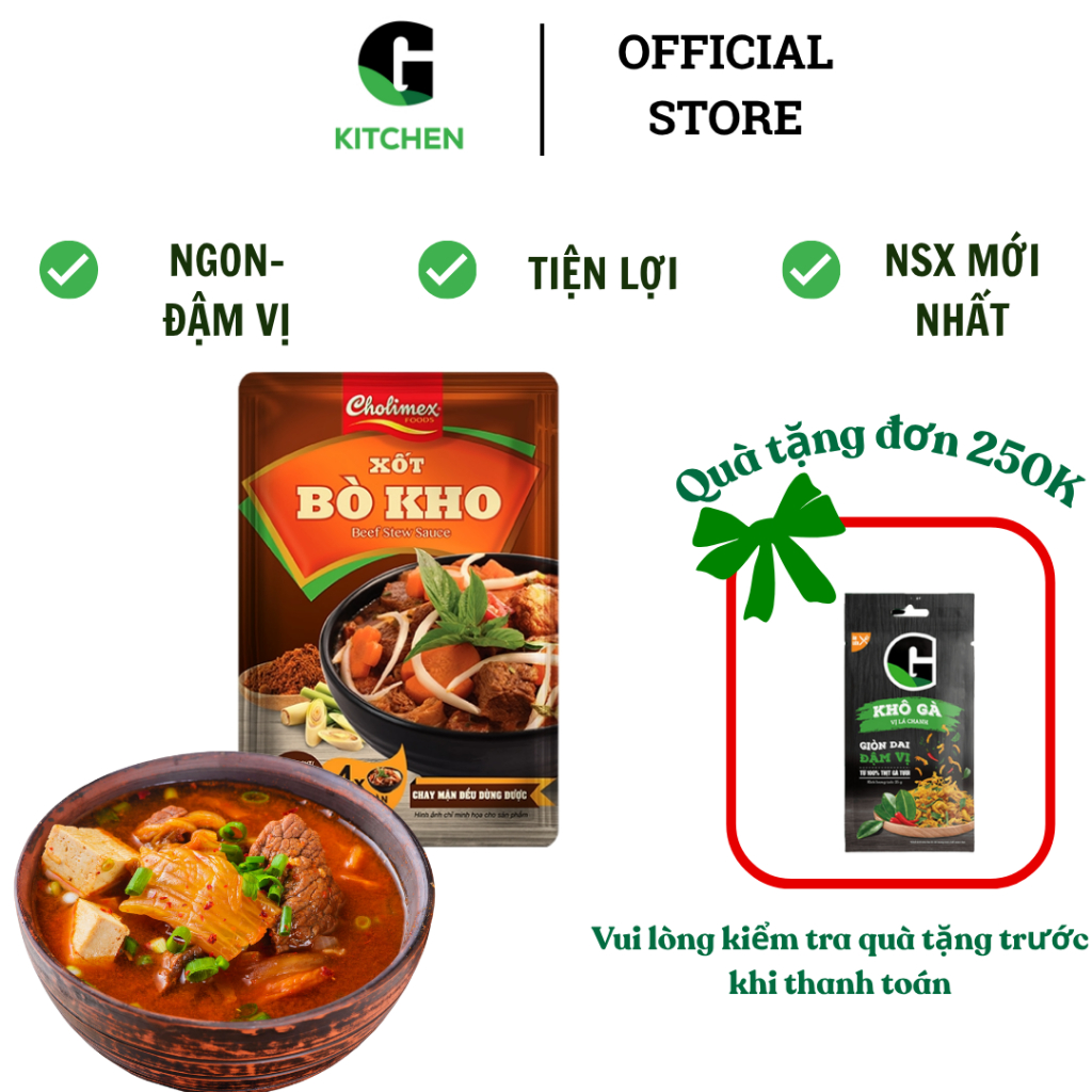 Xốt Bò Kho Cholimex G Kitchen 90g