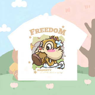 Áo Thun Boxy  Form Rộng Tay Ngắn Cotton Cổ Tròn Nam Nữ Hoạt Hình "SÓC CHIP DALE" Unisex Hot Trend