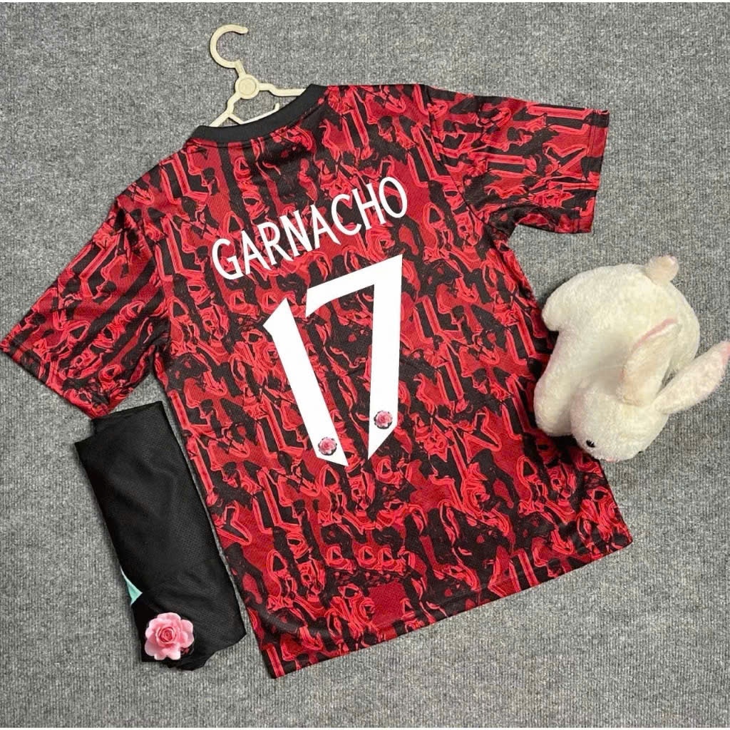 Áo Bóng Đá CLB Manchester Trending Ngắn Tay Phong Cách Retro - Quần Có Túi - Vải Polyester Thái - Logo Thêu(2),
