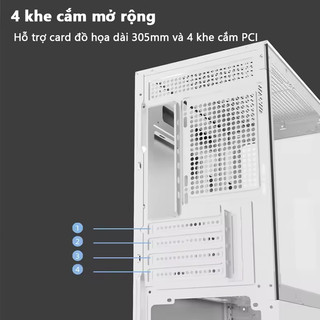 Vỏ Case máy tính JN-T8 MATX Chassis （3 Fans）Thùng máy tính kính acrylic