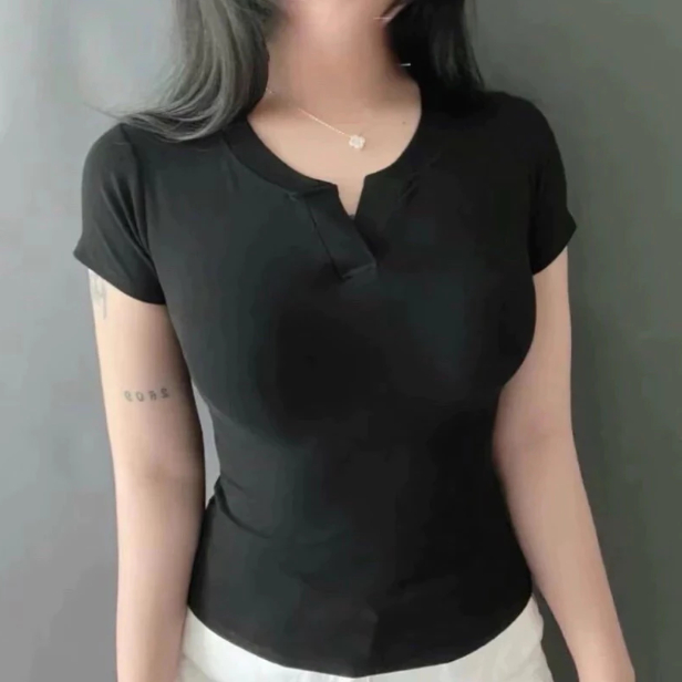 [Peinn] Áo thun FA1-0018-72 cổ trụ tàu ôm body cotton E44 | BigBuy360 - bigbuy360.vn