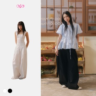 Quần OLV ống rộng trẻ trung năng động Kaki Denim Wide Leg Pants nhiều màu phù hợp đi học đi chơi