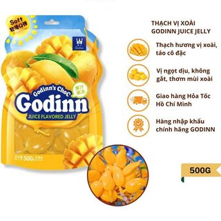 Thạch Trái Cây Vị Xoài Godinn Juice Flavored Jelly Bịch 500g - SHOP DẦU DOKRAK