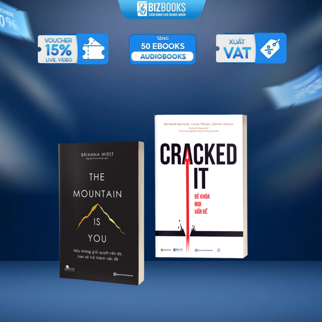 BỘ 2 SÁCH: The mountain is you: Nếu không giải quyết vấn đề, bạn sẽ trở thành vấn đề & Cracked It: Bẻ khóa mọi vấn đề