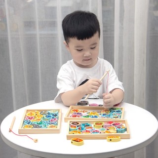 Đồ chơi gỗ - Đồ chơi cho bé - Đồ chơi chơi câu cá kích thước 23cm x 15cm