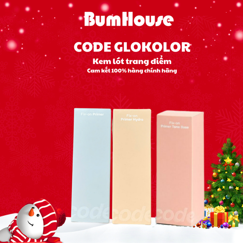 Kem Lót Code Glokolor Fix-On Primer 30ml Dưỡng Ẩm, Kiềm Dầu, Nâng Tông ...