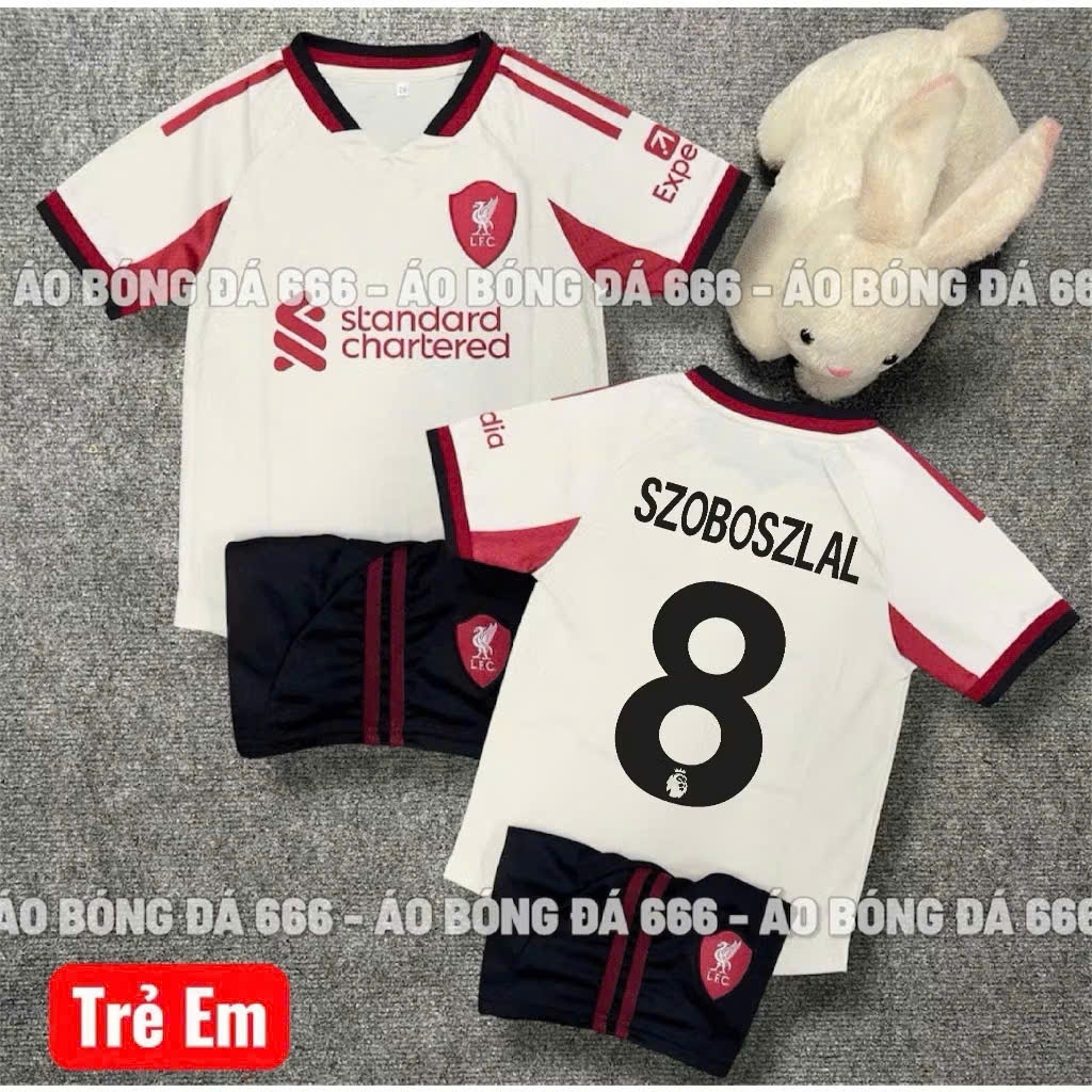 Áo Bóng Đá, Áo Đá Banh Trẻ Em Câu lạc bộ Bóng đá Liverpool sân khách 25/26  - Vải Mè Thái Cao Cấp,