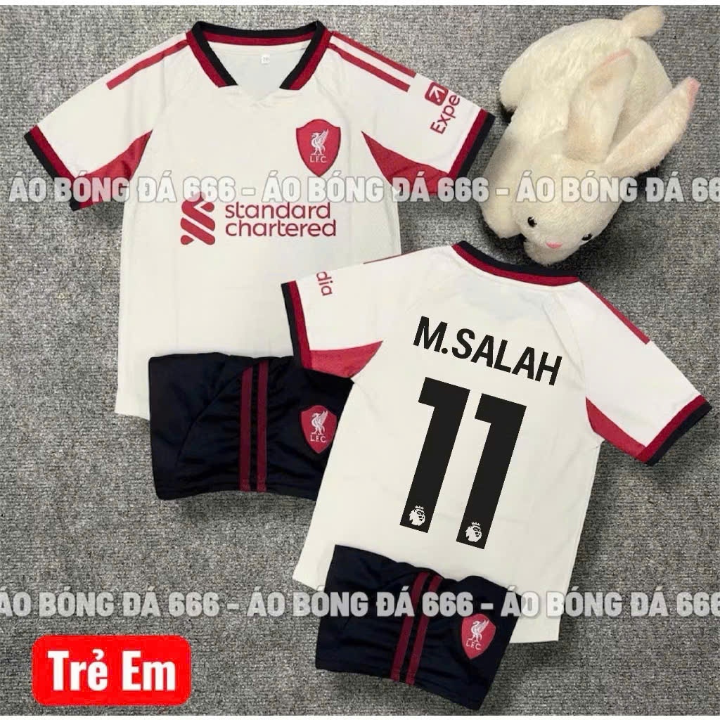 Áo Bóng Đá, Áo Đá Banh Trẻ Em Câu lạc bộ Bóng đá Liverpool sân khách 25/26  - Vải Mè Thái Cao Cấp,
