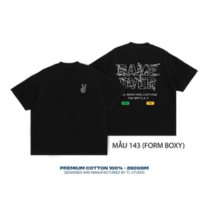 Áo thun BOXY - 100% cotton - ĐL 260G - Mẫu 143