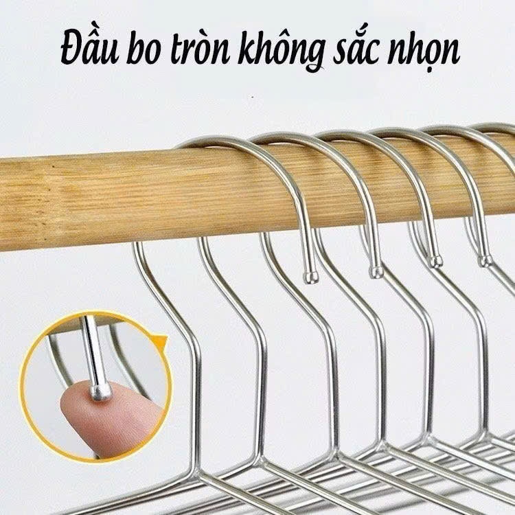 Set 10 Móc Áo Inox, Móc Phơi Quần Áo