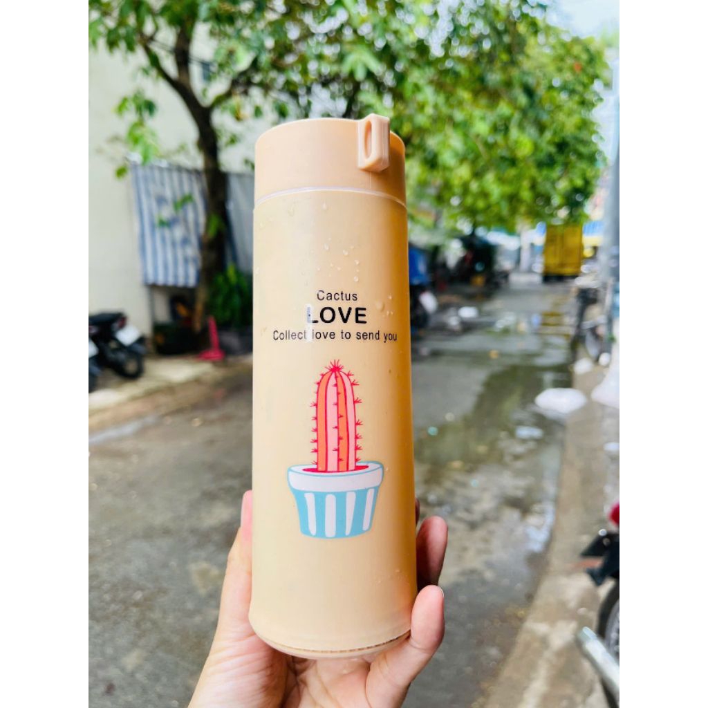Bình thủy tinh 330ml siêu Cute cho bé. HKM