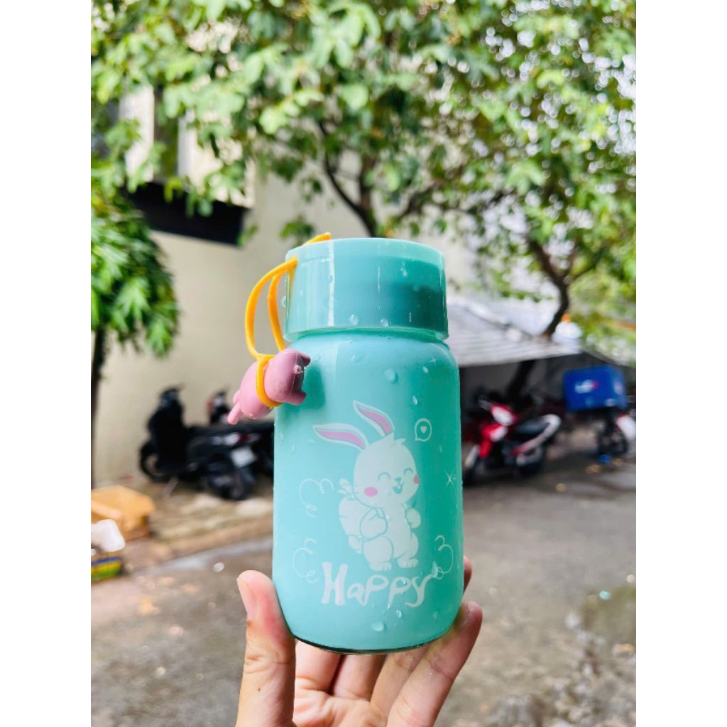 Bình thủy tinh 330ml siêu Cute cho bé. HKM