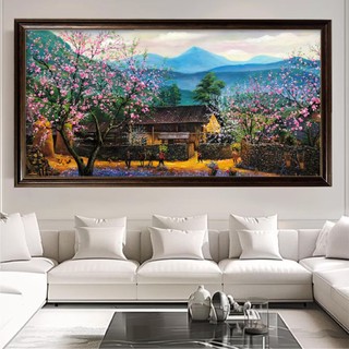 Tranh Treo Tường Khung Vintage Bản 5cm Hình Phong Cảnh Tây Bắc BH189 - Tranh Decor Phòng Khách, Phòng Ngủ, Homestay